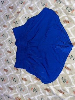 Women's High-Waist Blue Athletic Shorts